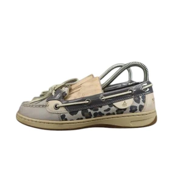 Sperry Shoes Womens 6.5 Moc Loafer Slip On Boat Top Sider Leather Leopard Casual - Picture 3 of 13